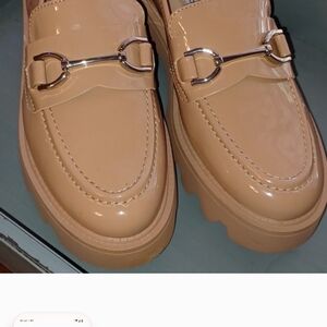 Chelsea&Violet Nude Platform Lug Loafers